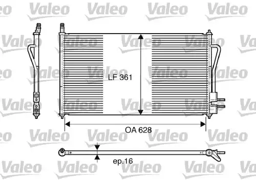 кондензатор, климатизация VALEO 817493