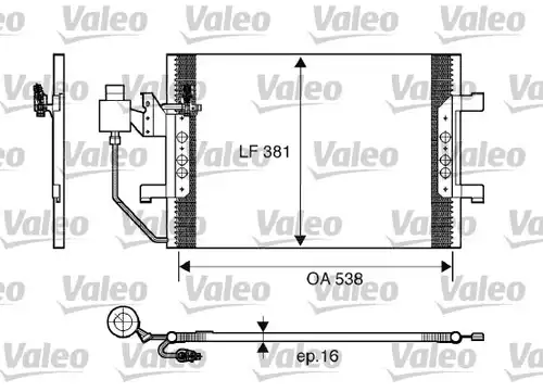 кондензатор, климатизация VALEO 817504