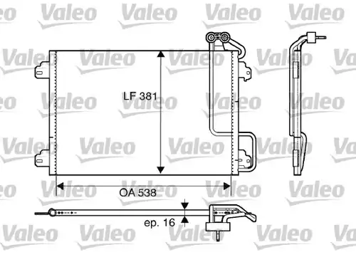 кондензатор, климатизация VALEO 817509