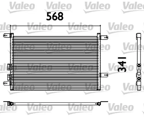 кондензатор, климатизация VALEO 817527