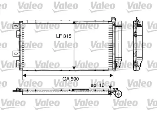 кондензатор, климатизация VALEO 817547