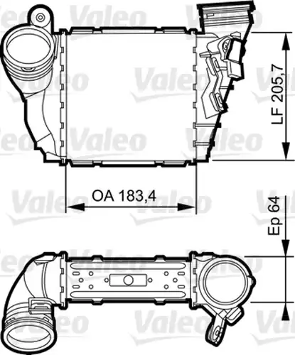 интеркулер (охладител за въздуха на турбината) VALEO 817557