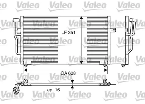 кондензатор, климатизация VALEO 817559