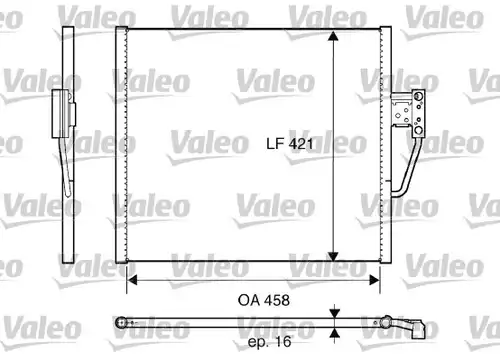 кондензатор, климатизация VALEO 817607