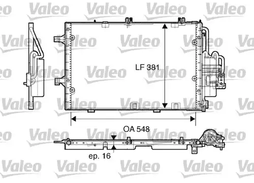 кондензатор, климатизация VALEO 817609