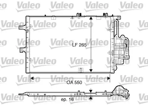 кондензатор, климатизация VALEO 817610