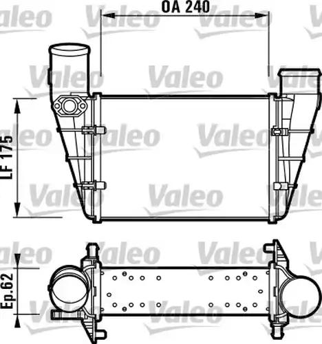 интеркулер (охладител за въздуха на турбината) VALEO 817625