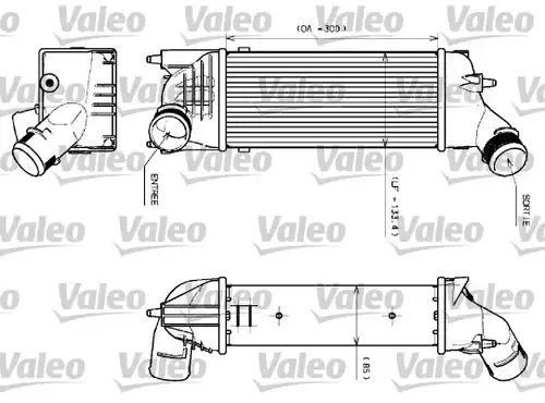 интеркулер (охладител за въздуха на турбината) VALEO 817639