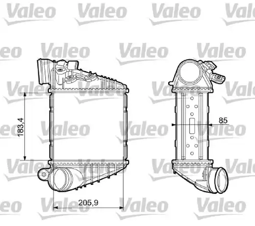 интеркулер (охладител за въздуха на турбината) VALEO 817653