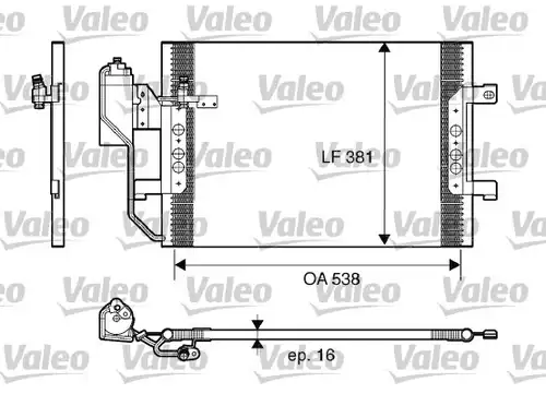 кондензатор, климатизация VALEO 817659