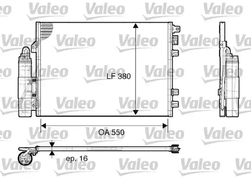 кондензатор, климатизация VALEO 817661