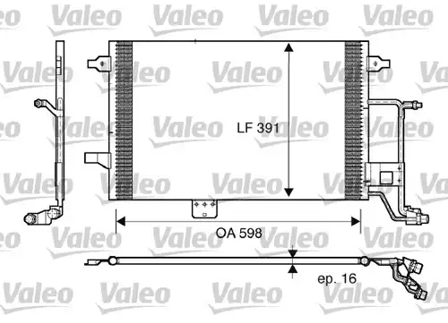 кондензатор, климатизация VALEO 817665