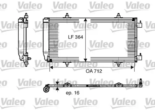 кондензатор, климатизация VALEO 817668