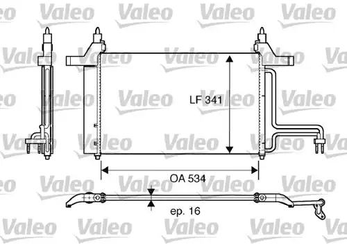 кондензатор, климатизация VALEO 817669