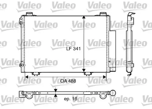 кондензатор, климатизация VALEO 817674