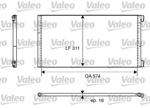 кондензатор, климатизация VALEO 817684