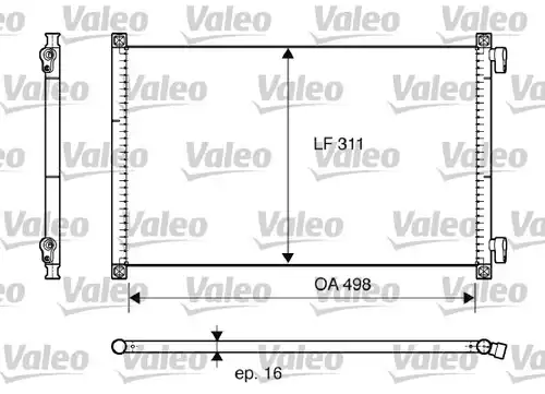 кондензатор, климатизация VALEO 817685