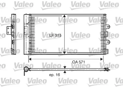 кондензатор, климатизация VALEO 817703