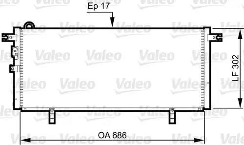 кондензатор, климатизация VALEO 817791