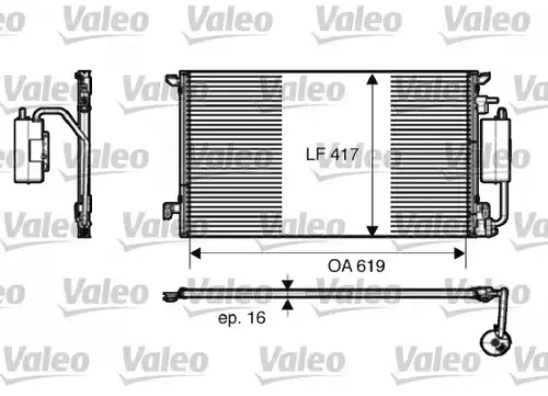 кондензатор, климатизация VALEO 817809