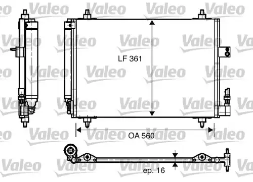 кондензатор, климатизация VALEO 817824