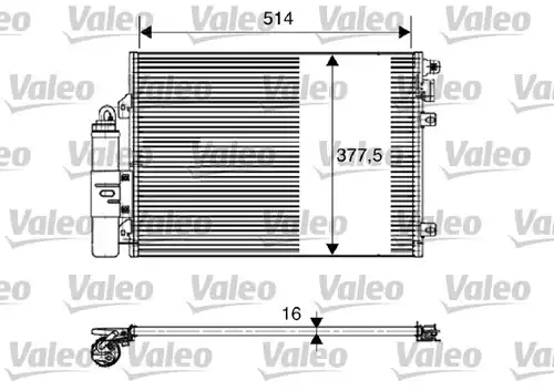 кондензатор, климатизация VALEO 817827