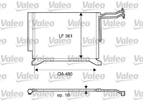 кондензатор, климатизация VALEO 817837