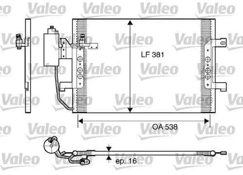 кондензатор, климатизация VALEO 817841