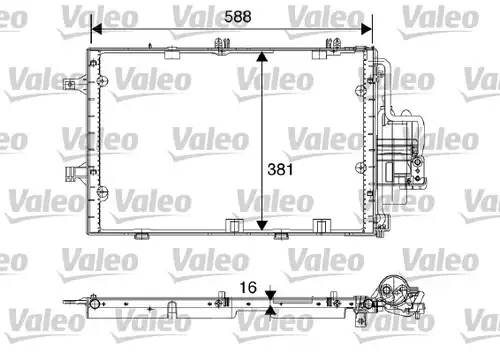 кондензатор, климатизация VALEO 817843