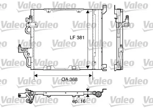 кондензатор, климатизация VALEO 817847