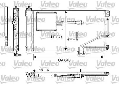 кондензатор, климатизация VALEO 817849