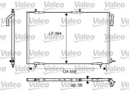 кондензатор, климатизация VALEO 818000