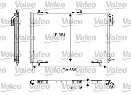 кондензатор, климатизация VALEO 818001