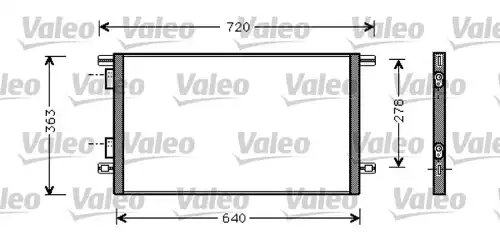 кондензатор, климатизация VALEO 818008