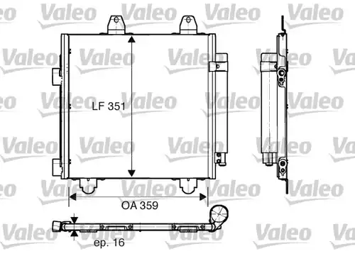 кондензатор, климатизация VALEO 818013