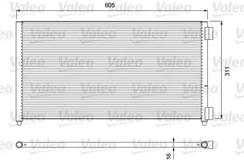 кондензатор, климатизация VALEO 818017