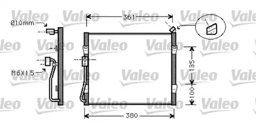 кондензатор, климатизация VALEO 818031