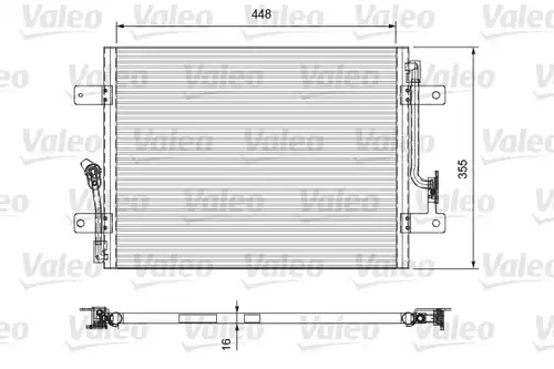 кондензатор, климатизация VALEO 818065