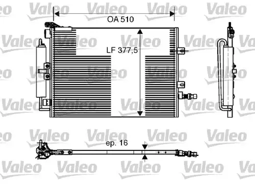 кондензатор, климатизация VALEO 818165