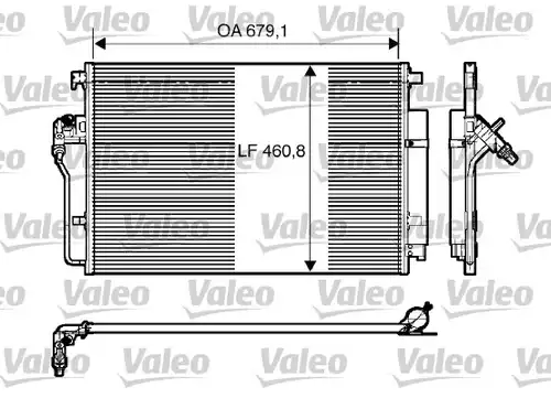 кондензатор, климатизация VALEO 818173