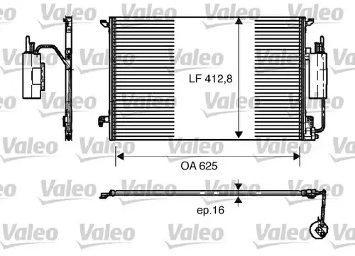 кондензатор, климатизация VALEO 818175