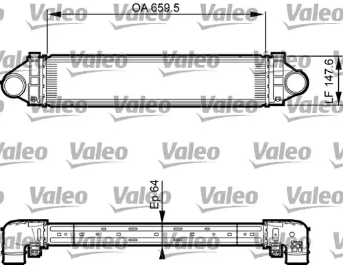 интеркулер (охладител за въздуха на турбината) VALEO 818238