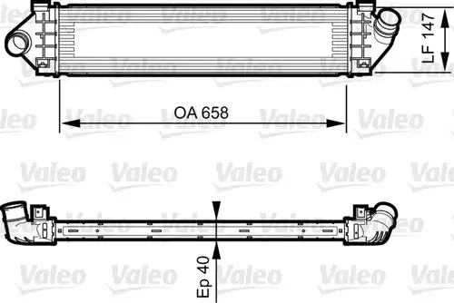 интеркулер (охладител за въздуха на турбината) VALEO 818239