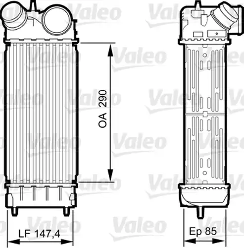 интеркулер (охладител за въздуха на турбината) VALEO 818241
