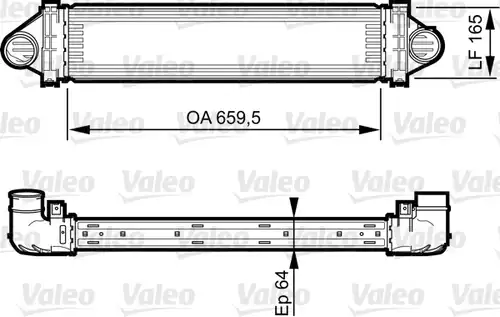 интеркулер (охладител за въздуха на турбината) VALEO 818245