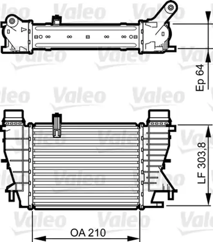 интеркулер (охладител за въздуха на турбината) VALEO 818251