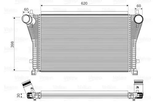 интеркулер (охладител за въздуха на турбината) VALEO 818347