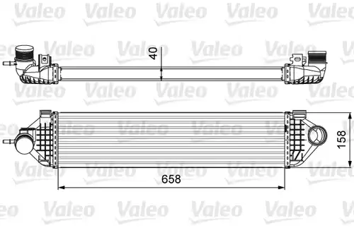 интеркулер (охладител за въздуха на турбината) VALEO 818600