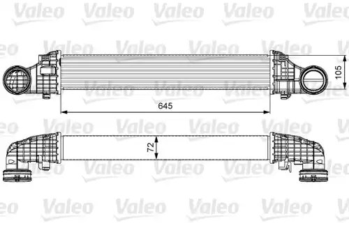 интеркулер (охладител за въздуха на турбината) VALEO 818606