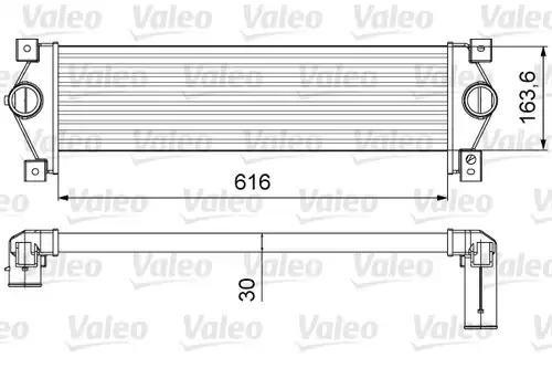 интеркулер (охладител за въздуха на турбината) VALEO 818645